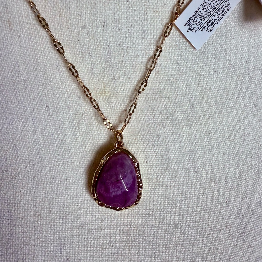 Elegant Purple Amethyst Pendant Necklace